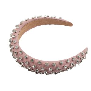 Womens  Accessories | Bellamy Natural/Crystal Puffy Headband Accessories Accessories