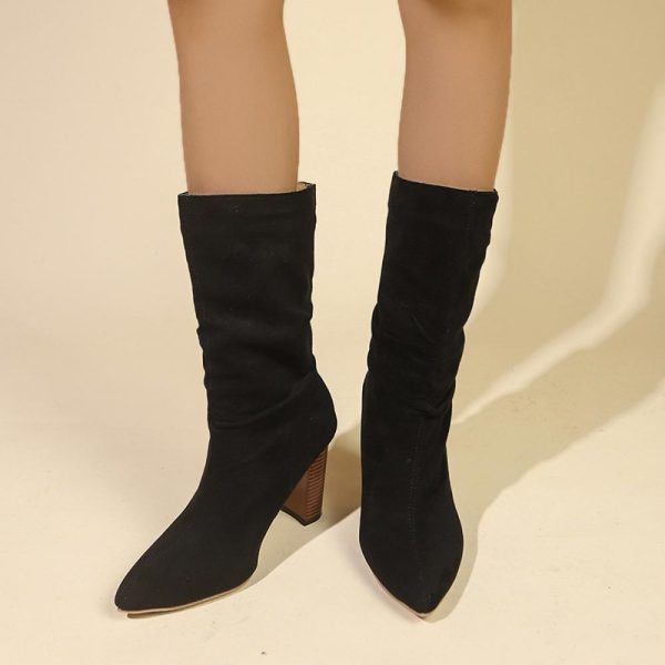 Womens  Boots | Cleo Cacao Suede Mid-Calf Boot Boots Boots