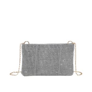 Womens  Clutches | Brit Brown/Black Check Pleated Clutch Handbags Black Check