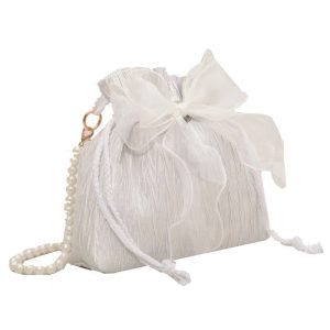 Womens  Clutches | Rayne Gold Bow Clutch Clutches Clutches