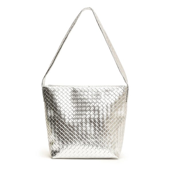 Womens  Crossbodies | Grace Silver Mini Woven Crossbody Crossbodies Crossbodies