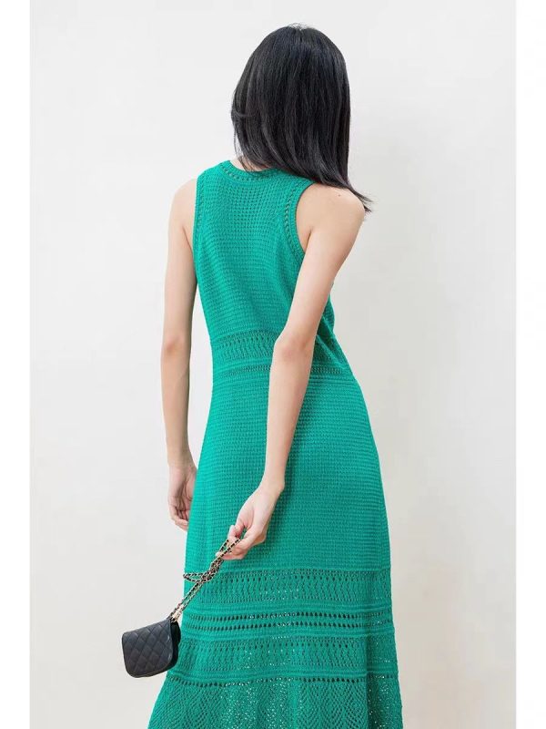 Womens  Dresses | Faye Green Crochet Column Dress Clothing Dresses