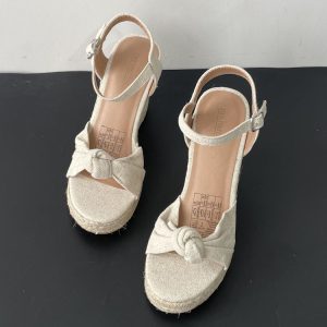 Womens  Flats & Loafers | Gaby Natural Pleated Bow Espadrille Flats & Loafers Flats & Loafers