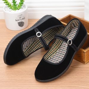 Womens  Flats & Loafers | Ginger Brown/Black Check Mary Jane Flats & Loafers Black