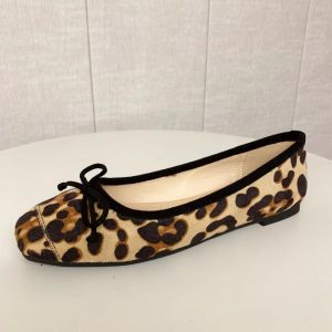 Womens  Flats & Loafers | Landon Leopard Mesh Ballet Flat Flats & Loafers Flats & Loafers