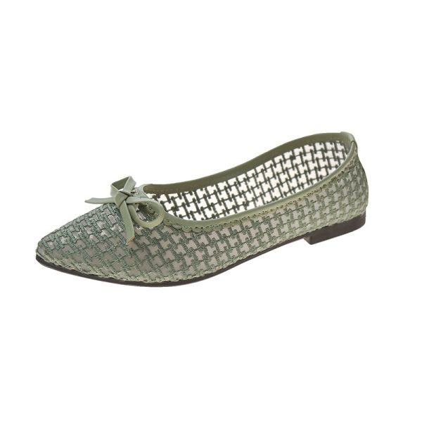 Womens  Flats & Loafers | Leonie Natural Crochet Ballet Flat Flats & Loafers Flats & Loafers