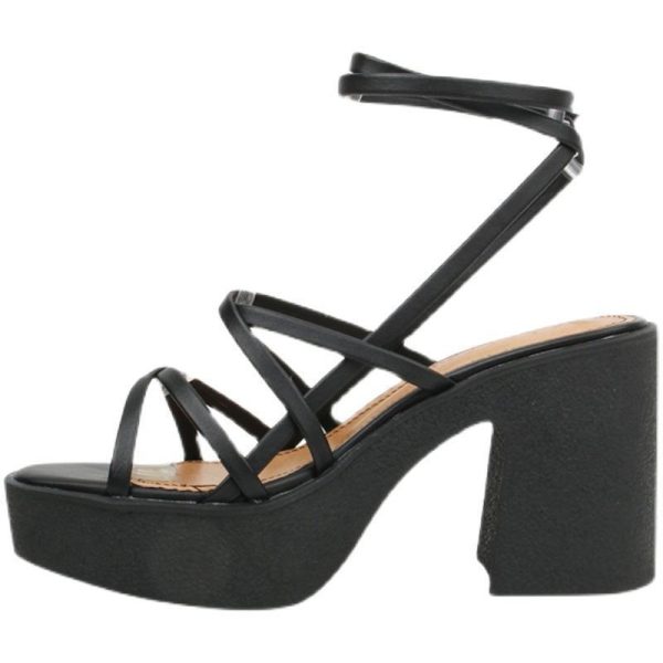 Womens  Heeled Sandals | Rivka Black Suede Platform Sandal Heeled Sandals Black